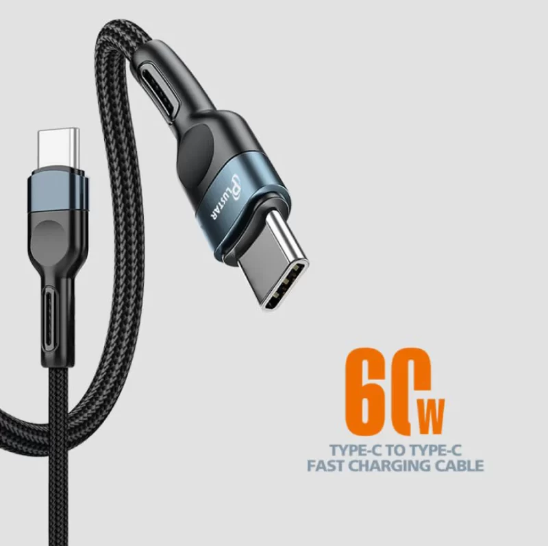 Plustar PL418 - Câble de Charge Rapide Type C vers Type C 60W (1m) – Image 2